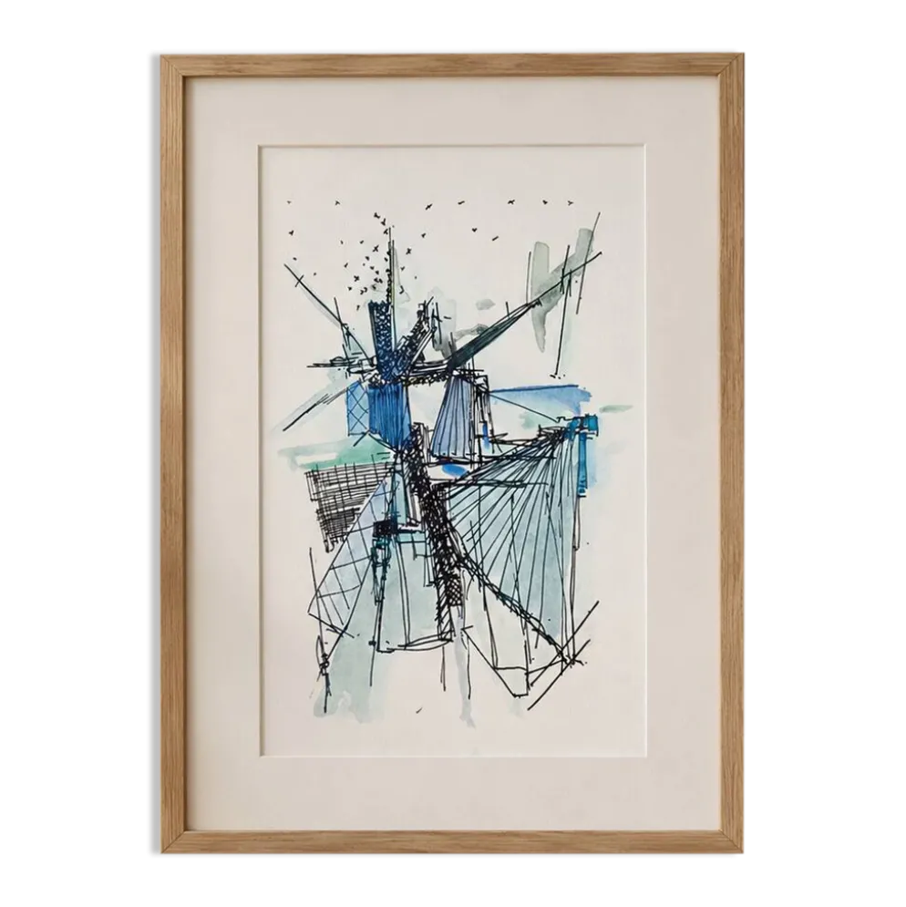 Acrylique original, dans l'esprit de Vieira da Si
