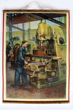 Affiche industrielle tchèque par Frantisek Bilek, années 1950