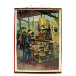 Affiche industrielle tchèque par Frantisek Bilek, années 1950