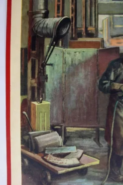 Affiche industrielle tchèque par Frantisek Bilek, années 1950