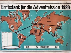 Affiche originale allemande de voyage en dirigeable - années 1930