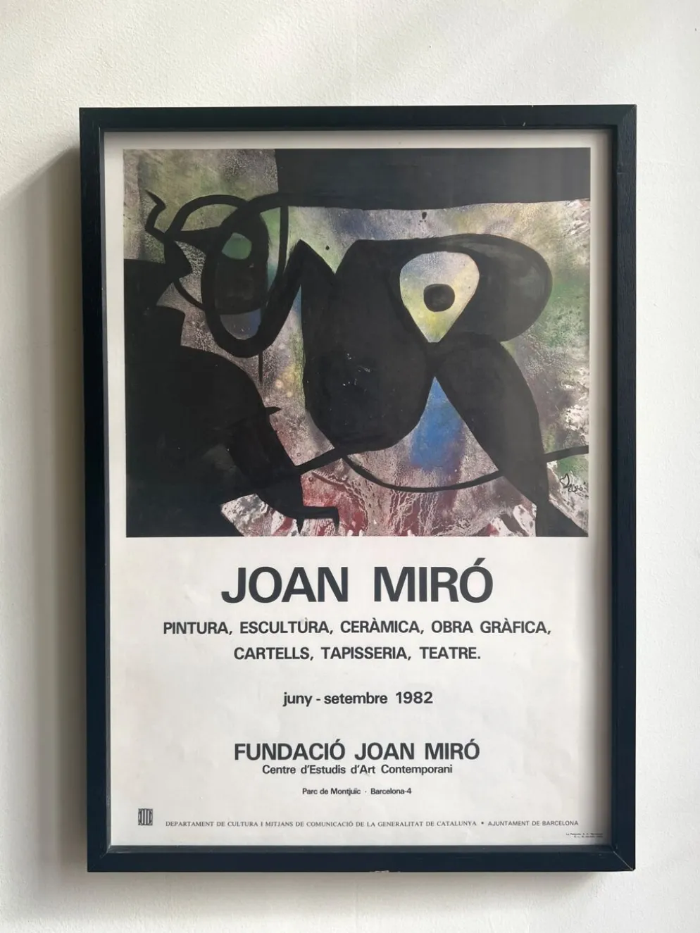 Affiche originale de fondation Miró Barcelone, Espagne 1982