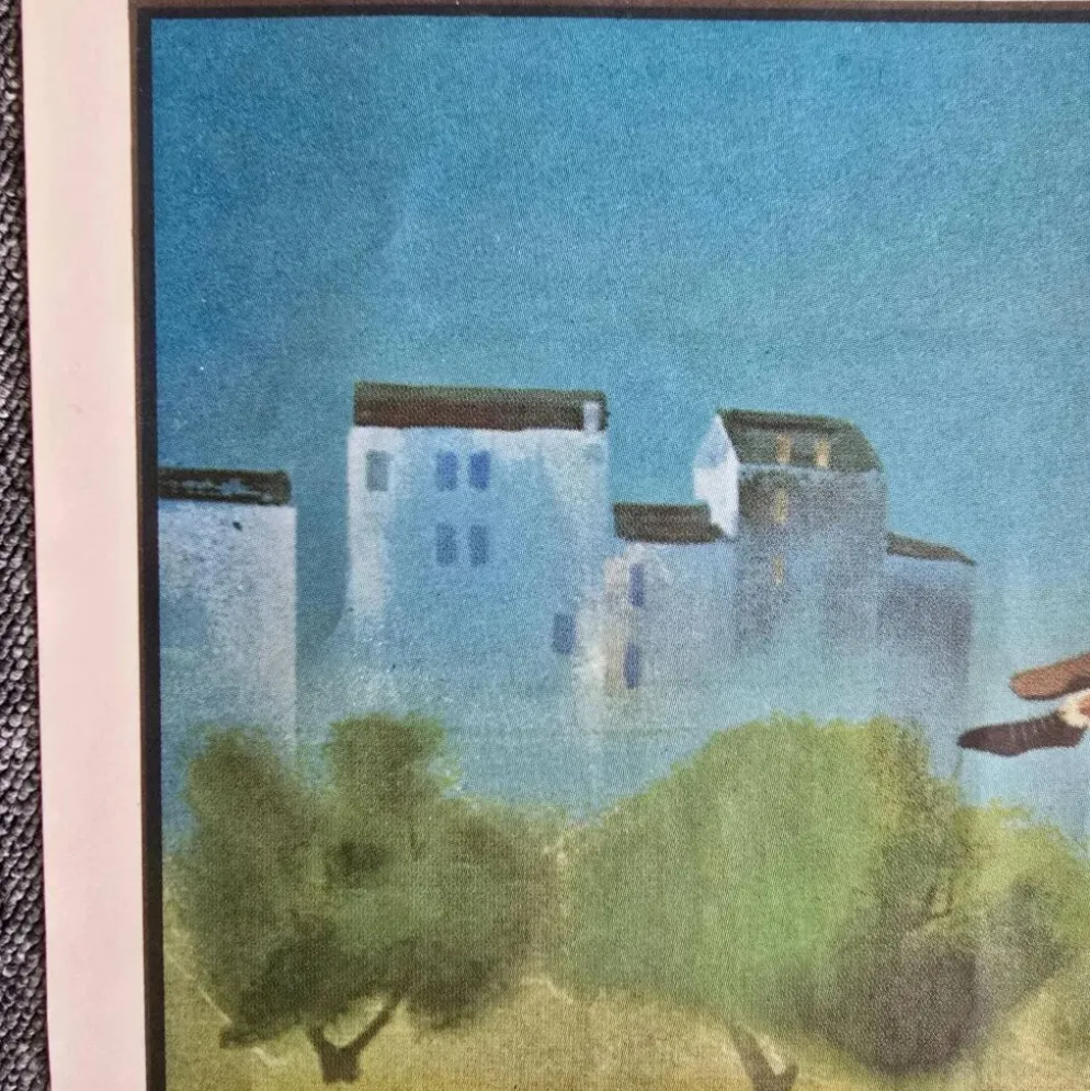 Affiche scolaire ancienne Ogé-Hachette Le Stade & La Ménagerie – Années 60