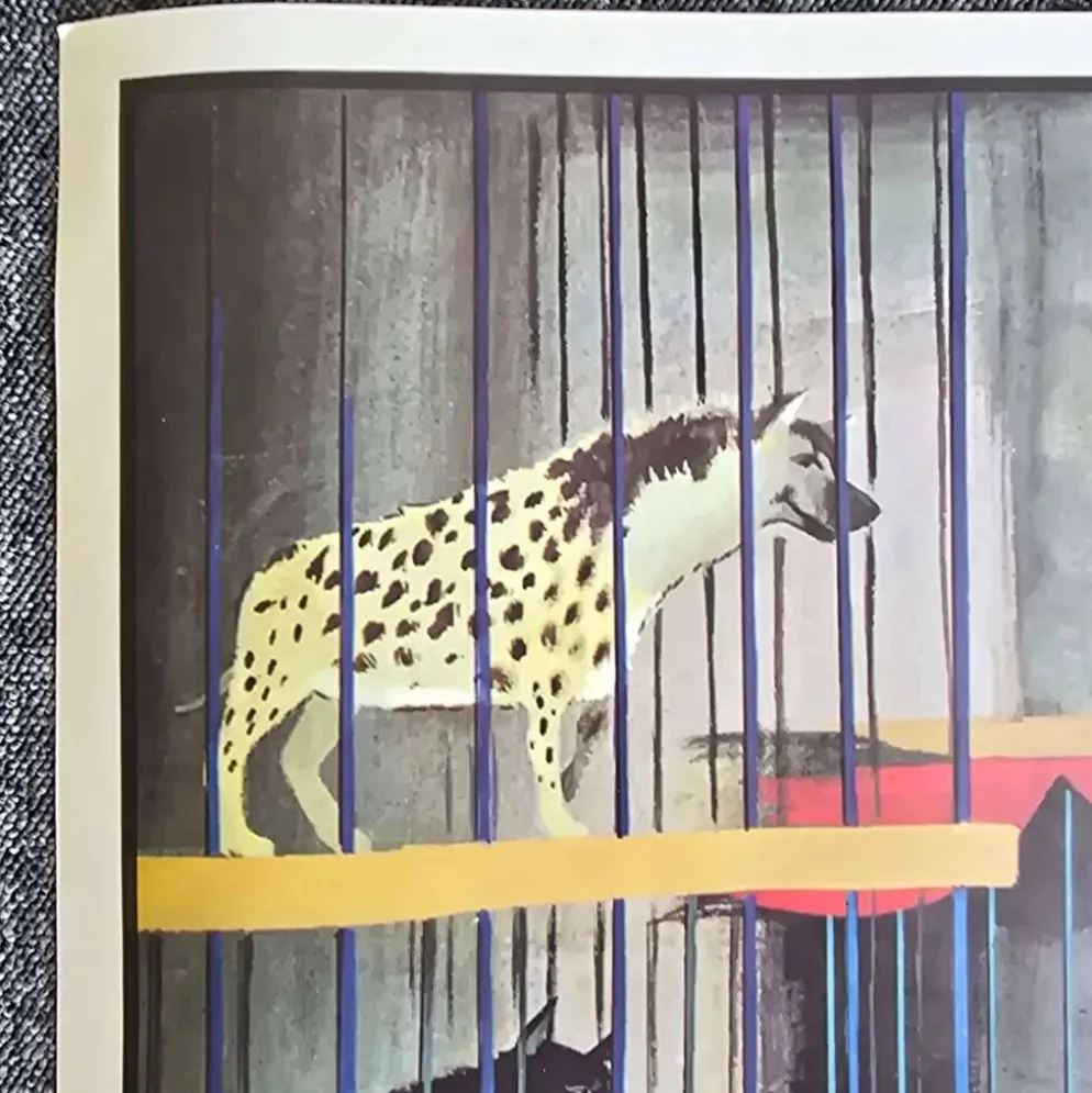 Affiche scolaire ancienne Ogé-Hachette Le Stade & La Ménagerie – Années 60