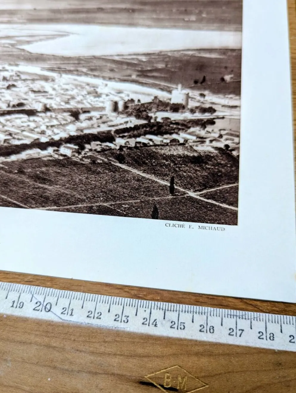 Aigues-Mortes, vintage, planche photo imprimée en 1935.