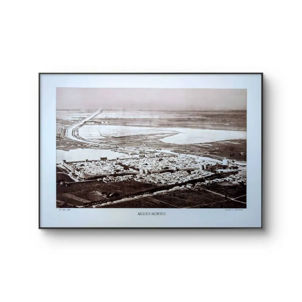 Aigues-Mortes, vintage, planche photo imprimée en 1935.