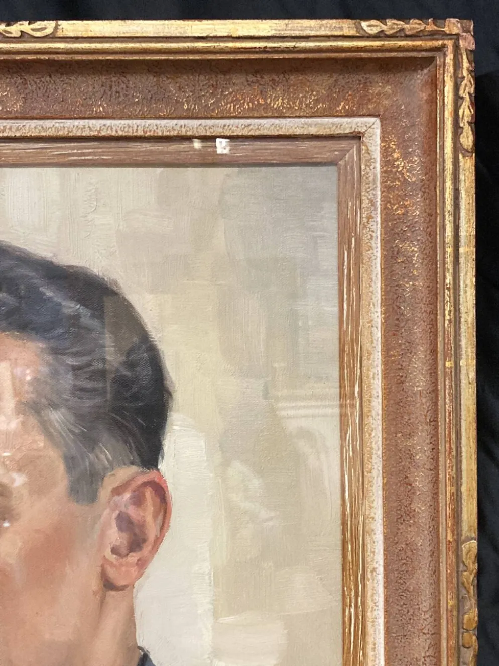 Aimé VAN BELLEGHEM (1922-1996), Portrait de René Brondel, huile sur toile