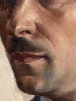 Aimé VAN BELLEGHEM (1922-1996), Portrait de René Brondel, huile sur toile