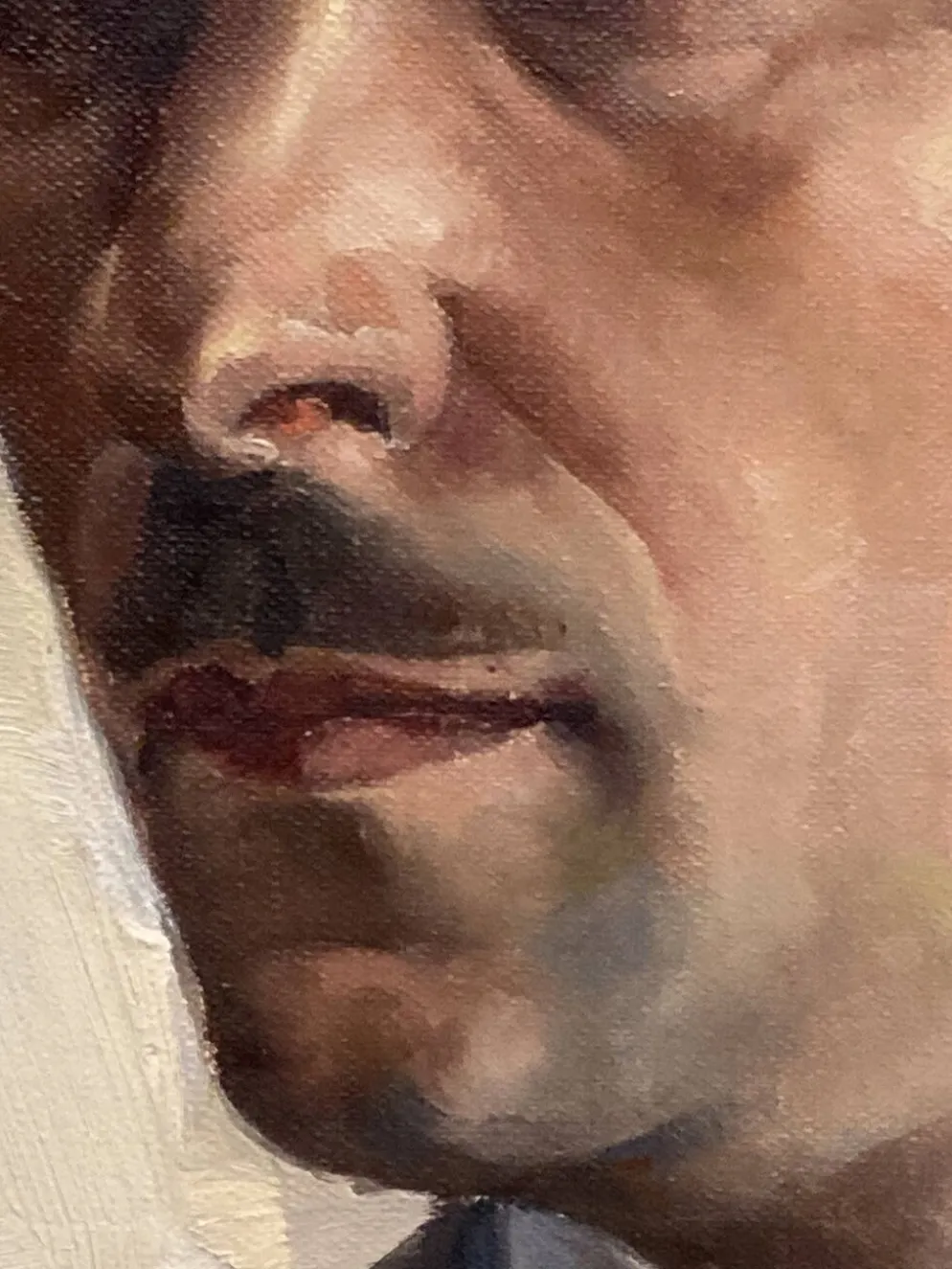 Aimé VAN BELLEGHEM (1922-1996), Portrait de René Brondel, huile sur toile