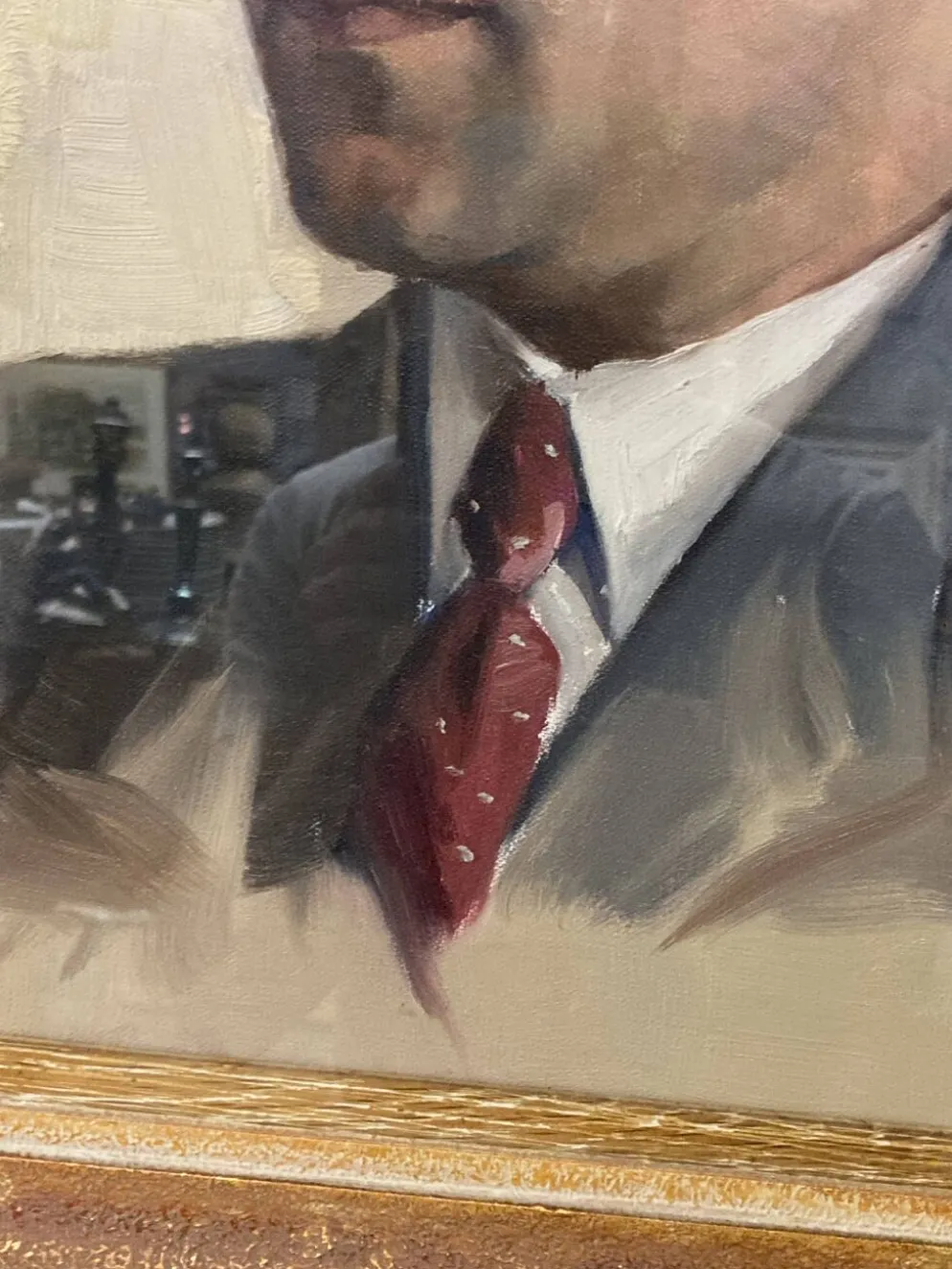 Aimé VAN BELLEGHEM (1922-1996), Portrait de René Brondel, huile sur toile