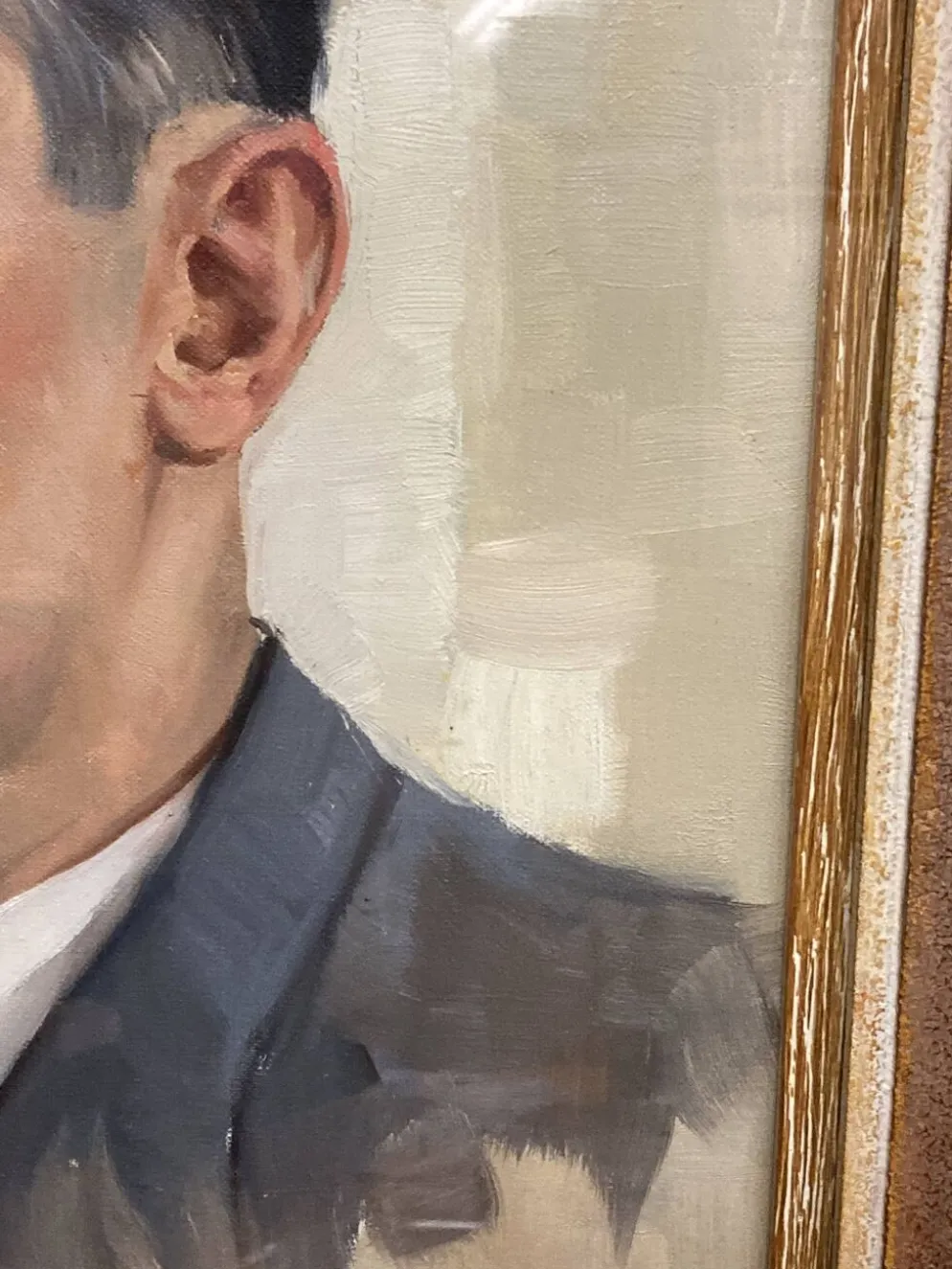 Aimé VAN BELLEGHEM (1922-1996), Portrait de René Brondel, huile sur toile