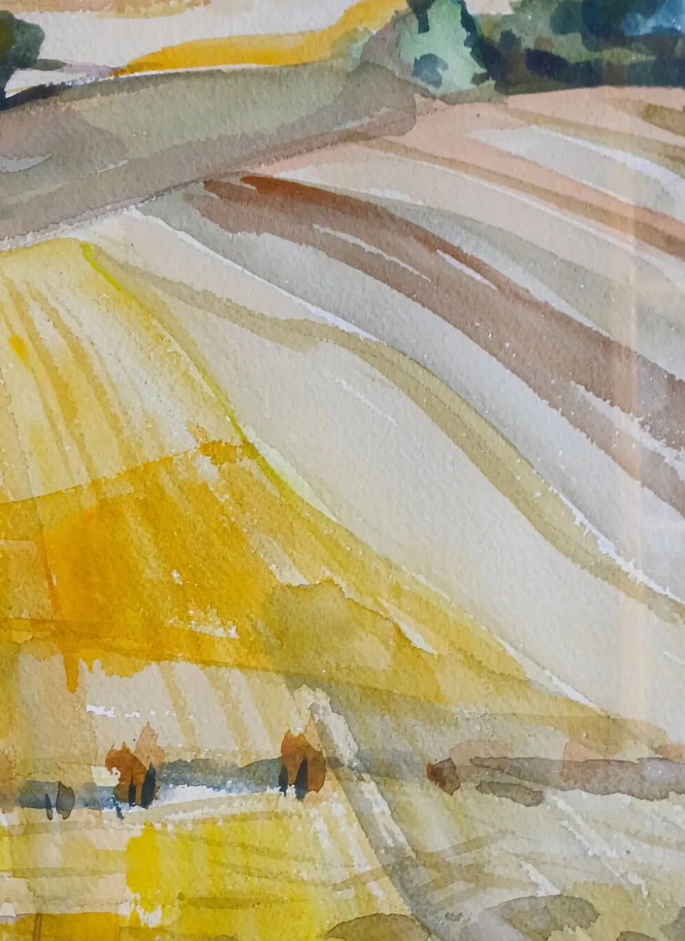 Alida Antoinetta van Nie (1927–2010) Monti Volsinii. Aquarelle encadrée.