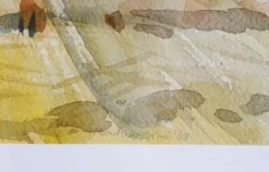 Alida Antoinetta van Nie (1927–2010) Monti Volsinii. Aquarelle encadrée.