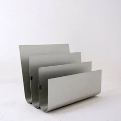 Aluminum Magazine Rack by Pierre Vandel for Espace Pierre Cardin, 1970s