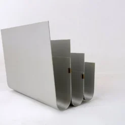 Aluminum Magazine Rack by Pierre Vandel for Espace Pierre Cardin, 1970s