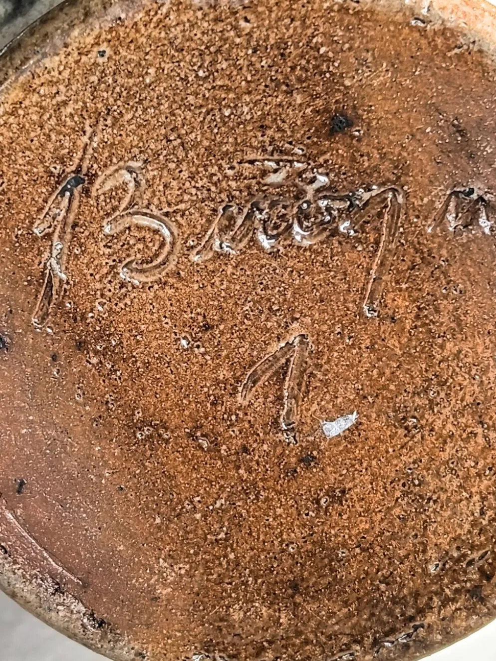 Amphore en grès émaillé vintage du milieu du siècle par Willy Biron