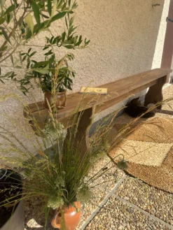 Ancien banc de ferme en chêne de 230 cm