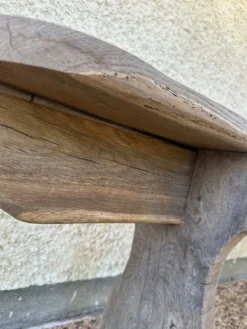 Ancien banc de ferme en chêne de 230 cm