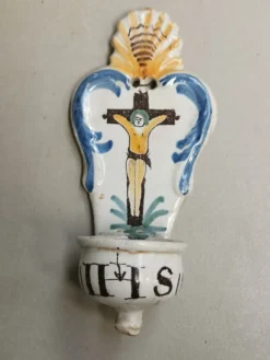 ancien Bénitier en Faience