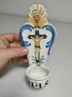 ancien Bénitier en Faience