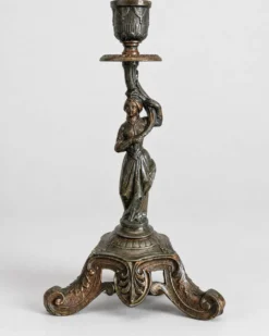 Ancien bougeoir XIXeme à figure féminine