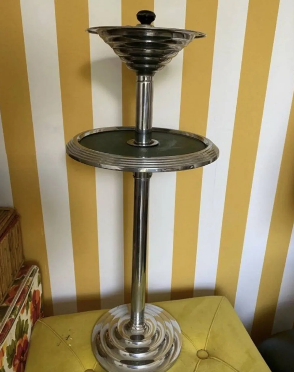 Ancien cendrier sur pied Art déco