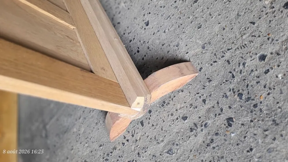 Ancien écran de cheminée décoratif en bois