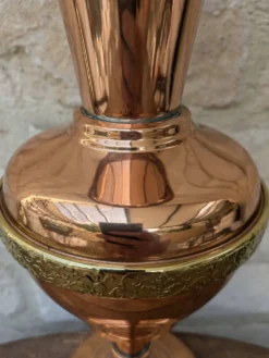 Ancien grand vase en cuivre de Villedieu les Poêles Gaor H37.5cm