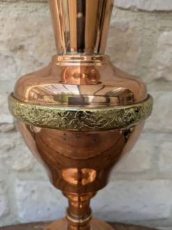 Ancien grand vase en cuivre de Villedieu les Poêles Gaor H37.5cm
