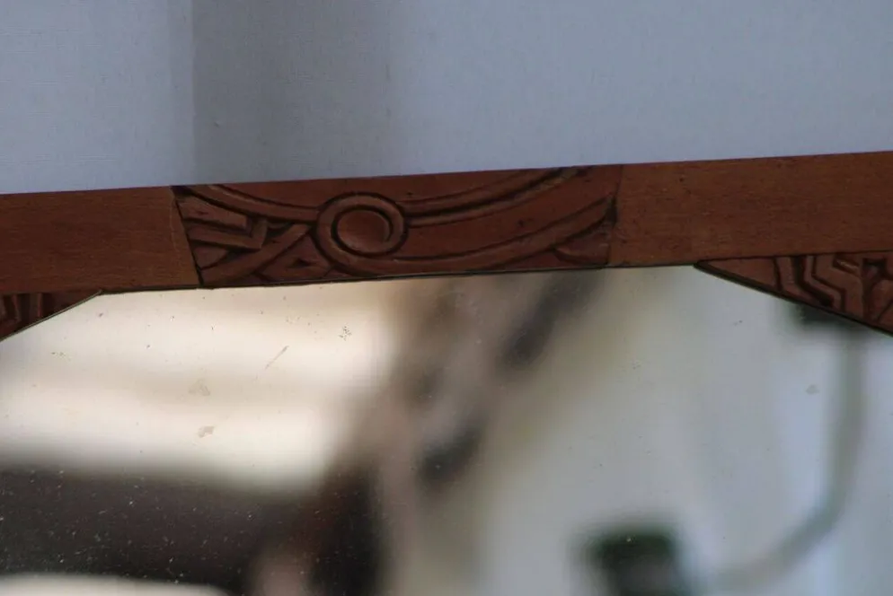 Ancien miroir en bois