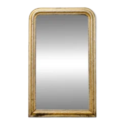 Ancien miroir Louis Philippe au mercure, dorure à l’or, fin 19ème