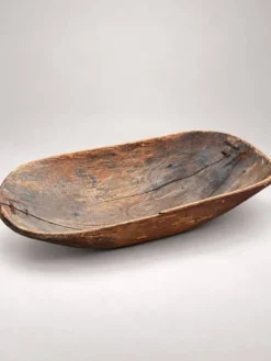 Ancienne auge à pétrir monoxyle en bois – art populaire