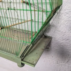 Ancienne Cage à Oiseau Verte