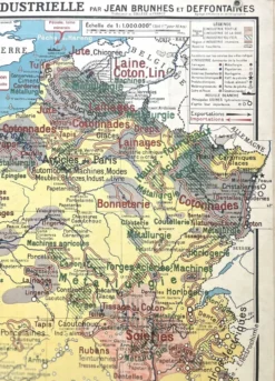 Ancienne carte scolaire Hatier Brunhes 32, 1940 - France minérale