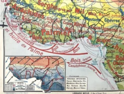 Ancienne carte scolaire Hatier 51, 1930, Afrique occidentale équatoriale