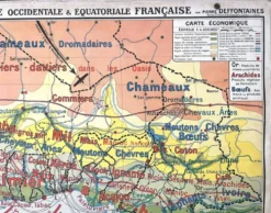 Ancienne carte scolaire Hatier 51, 1930, Afrique occidentale équatoriale