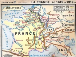 Ancienne carte scolaire Hatier Briard 63, 1950 - France 1815 à 1914 (Rép