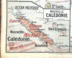 Ancienne carte scolaire Vidal-Lablache 37, T10, 1914 - Afrique occidentale