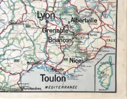 Ancienne carte scolaire Vidal-Lablache 10, T26, 1930 - Divisions militaires