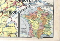 Ancienne carte scolaire Vidal-Lablache 10, T26, 1930 - Divisions militaires