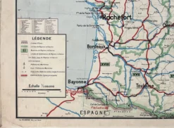 Ancienne carte scolaire Vidal-Lablache 10, T26, 1930 - Divisions militaires