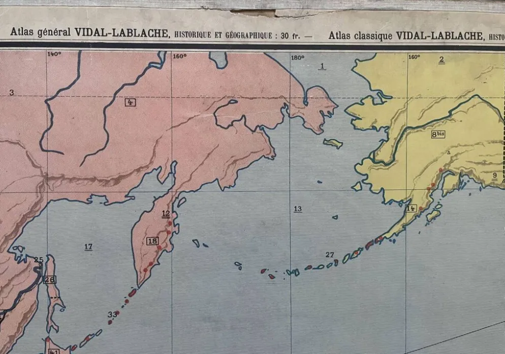 Ancienne carte scolaire Vidal-Lablache 21, Mézières T15, 1900 Océanie