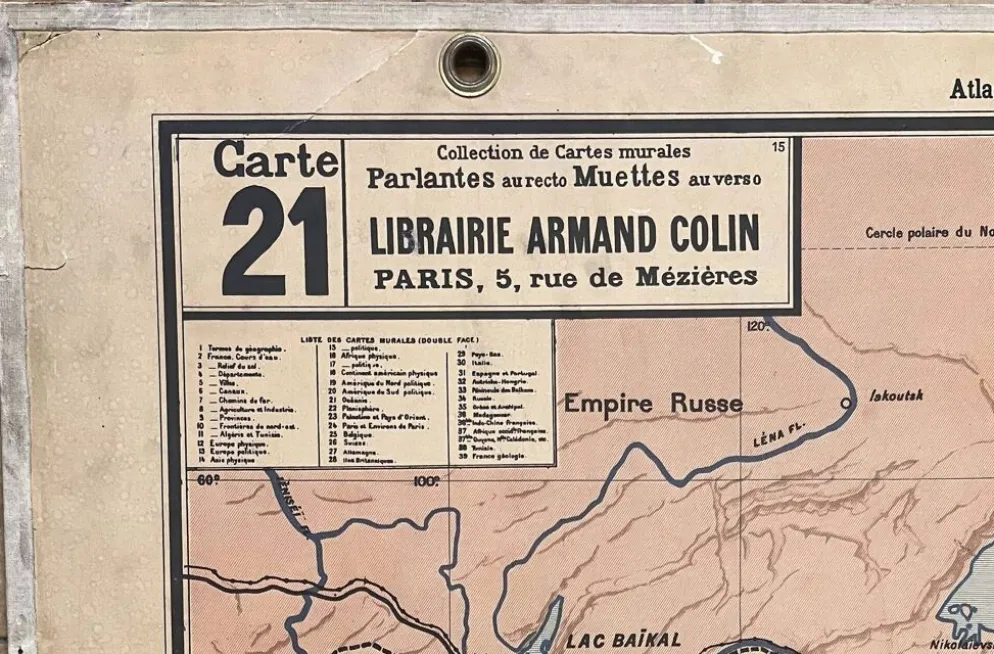 Ancienne carte scolaire Vidal-Lablache 21, Mézières T15, 1900 Océanie