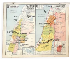 Ancienne carte scolaire Vidal-Lablache 23, 1940, T52 - Orient Palestine