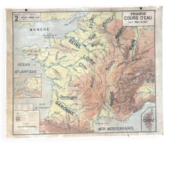 Ancienne carte Vidal Lablache 2, Mézières, T46, 1910 - France Cours d'eau