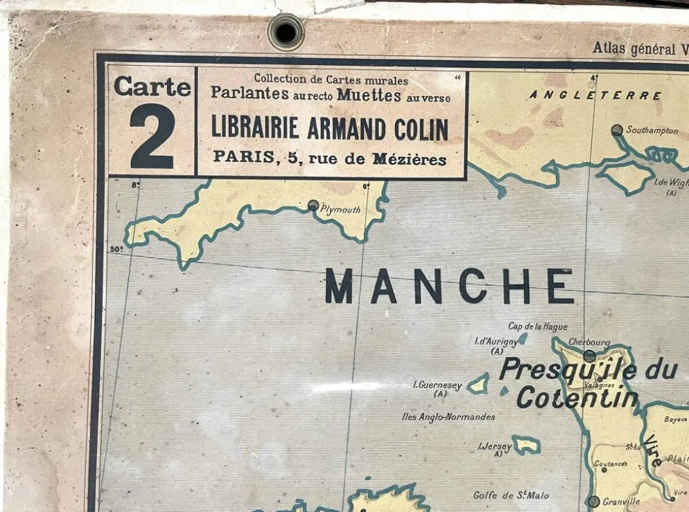 Ancienne carte Vidal Lablache 2, Mézières, T46, 1910 - France Cours d'eau