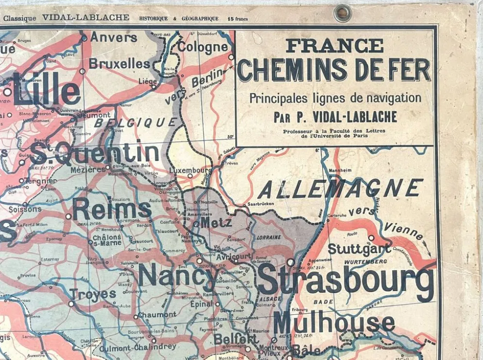 Ancienne carte Vidal-Lablache 7, Mézières, T41, 1900 - France Trains