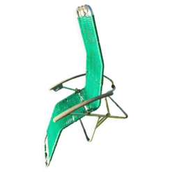 Ancienne chaise longue transat scoubidou