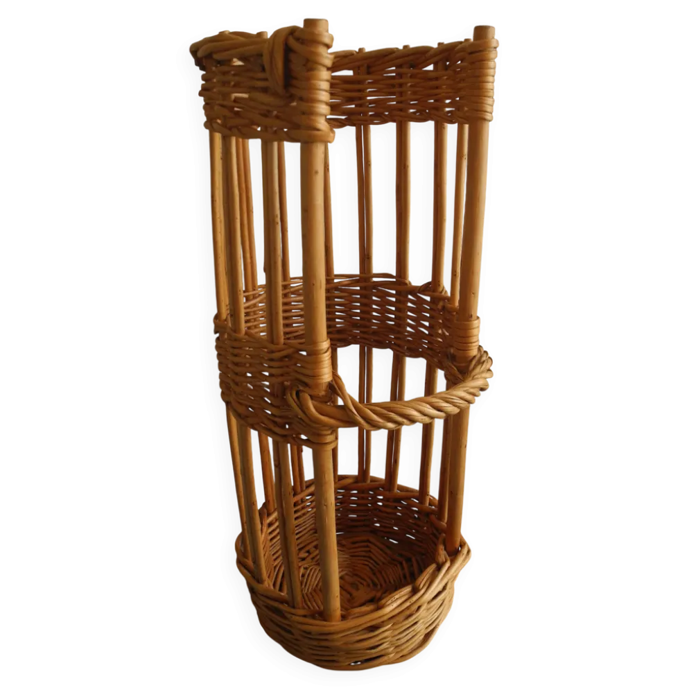 ancienne claie pain osier panier déco vintage wicker bread rack basket