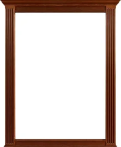 Ancienne glace de cheminée en bois - fin XIXe / début XXe